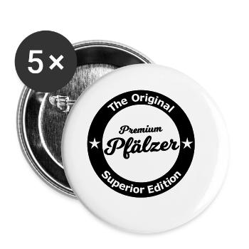 Der Super Pfälzer - Buttons groß 56 mm (5er Pack) - Weiß - Vorne