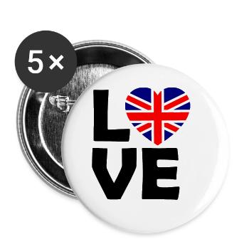 L’amour britannique - Lot de 5 grands badges (56 mm) - blanc - Devant
