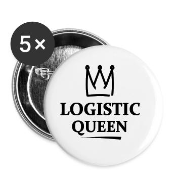 Logistics Queen - Buttons large 2.2''/56 mm (5-pack) - white - Front
