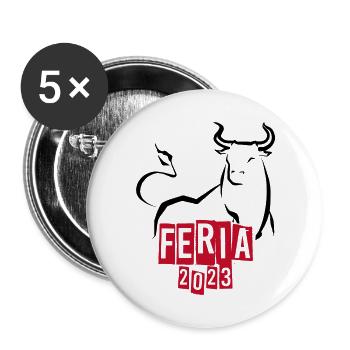 Feria 2023 - Buttons large 2.2''/56 mm (5-pack) - white - Front