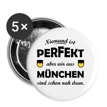 Parfait de Munich - Lot de 5 grands badges (56 mm) - blanc - Devant