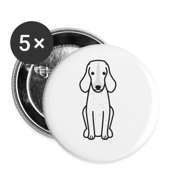 Bleu De Gascogne Dog Cartoon Kawaii Illustration - Buttons large 2.2''/56 mm (5-pack) - white - Front
