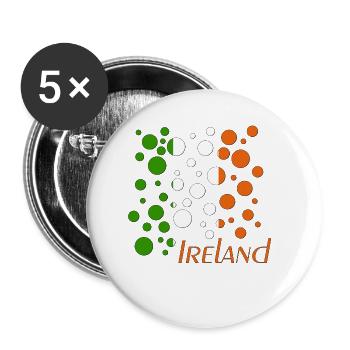 Ireland - Buttons groß 56 mm (5er Pack) - Weiß - Vorne