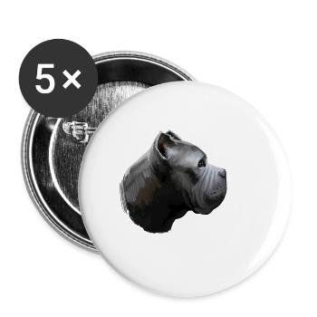 Cane Corso Dog Watercolor Illustration - Buttons large 2.2''/56 mm (5-pack) - white - Front