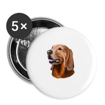 Segugio Italiano Aquarelle de chien italien Illustrati - Lot de 5 grands badges (56 mm) - blanc - Devant
