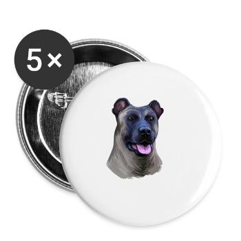 Cimarron Uruguayo Aquarelle Pour Chien Illustration - Lot de 5 grands badges (56 mm) - blanc - Devant