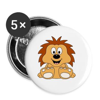 IGEL - TIER - KIND - BABY - TIERISCH - Buttons groß 56 mm (5er Pack) - Weiß - Vorne