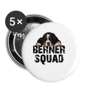 Bouvier bernois - Lot de 5 grands badges (56 mm) - blanc - Devant