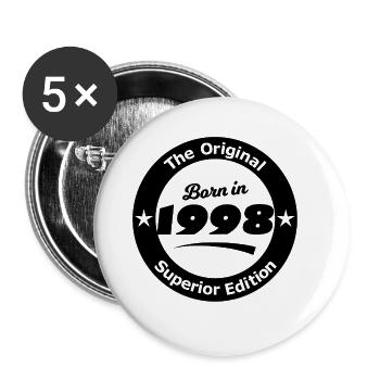 Manufactured in 1998 - Buttons large 2.2''/56 mm (5-pack) - white - Front