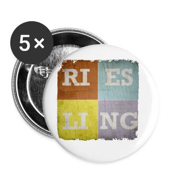 Riesling bunt - Buttons groß 56 mm (5er Pack) - Weiß - Vorne