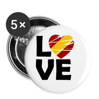 Amour espagnol - Lot de 5 grands badges (56 mm) - blanc - Devant