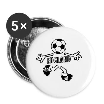 Der England Spieler - Buttons groß 56 mm (5er Pack) - Weiß - Vorne