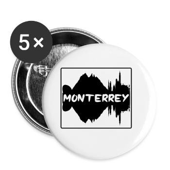 Monterrey Mexico Skyline Silhouette Travel Souveni - Buttons large 2.2''/56 mm (5-pack) - white - Front