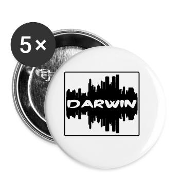 Darwin Australia Skyline Silhouette Travel Souveni - Buttons large 2.2''/56 mm (5-pack) - white - Front