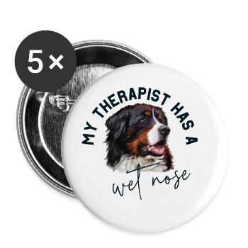 Bernese Mountain Dog - Buttons large 2.2''/56 mm (5-pack) - white - Front
