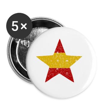 Die spanischen Sterne - Buttons groß 56 mm (5er Pack) - Weiß - Vorne