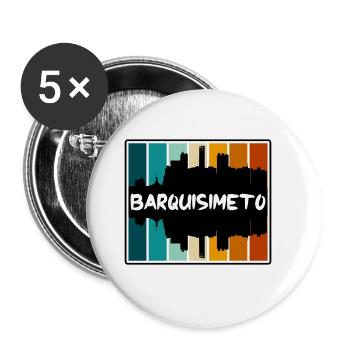 Barquisimeto Venezuela Skyline Silhouette Voyage S - Lot de 5 grands badges (56 mm) - blanc - Devant