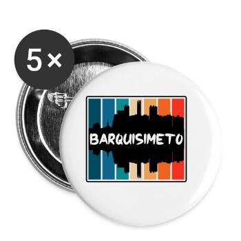 Barquisimeto Venezuela Skyline Silhouette Travel S - Buttons large 2.2''/56 mm (5-pack) - white - Front
