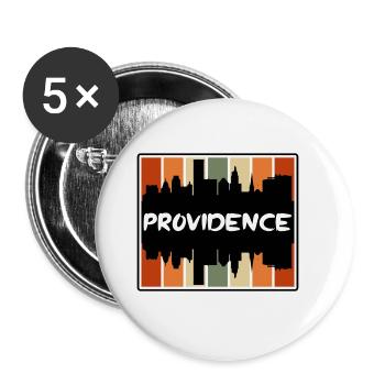 Providence Rhode Island Usa Skyline Silhouette Tra - Buttons groß 56 mm (5er Pack) - Weiß - Vorne