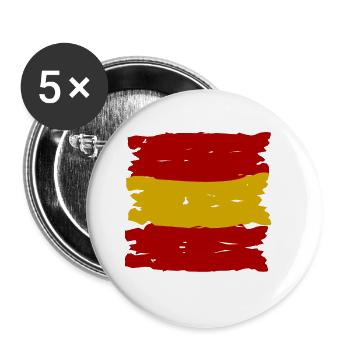 Das spanische Team - Buttons groß 56 mm (5er Pack) - Weiß - Vorne