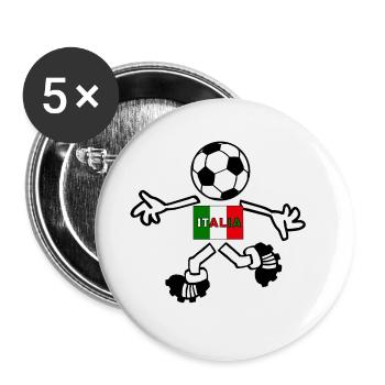 The footballer from Italy - Buttons large 2.2''/56 mm (5-pack) - white - Front
