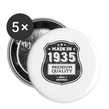 HERGESTELLT 1935 - Buttons groß 56 mm (5er Pack) - Weiß - Vorne