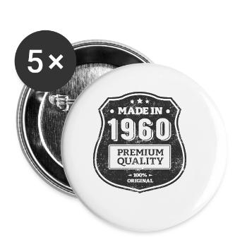 MADE IN 1960 - Buttons large 2.2''/56 mm (5-pack) - white - Front