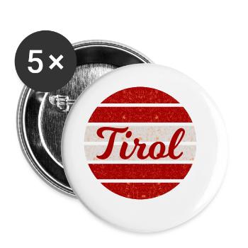 Die Tiroler - Buttons groß 56 mm (5er Pack) - Weiß - Vorne