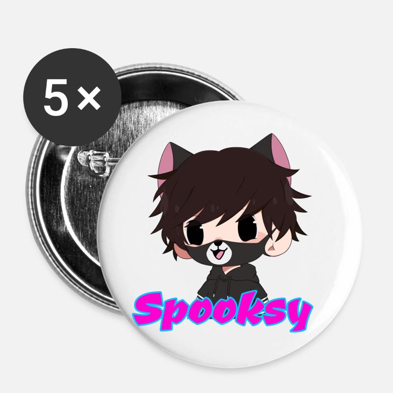 Spooksy - Buttons large 2.2''/56 mm (5-pack) - white