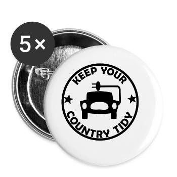 Electric & Hybrid Car Stickers - Buttons large 2.2''/56 mm (5-pack) - white - Front