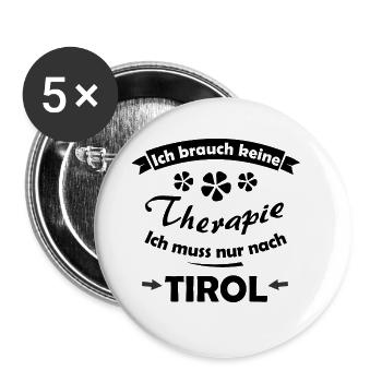 Heimweh nach Tirol - Buttons groß 56 mm (5er Pack) - Weiß - Vorne