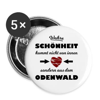 Die Heimat im Odenwald - Buttons groß 56 mm (5er Pack) - Weiß - Vorne