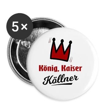 Der König uss Kölle - Buttons groß 56 mm (5er Pack) - Weiß - Vorne