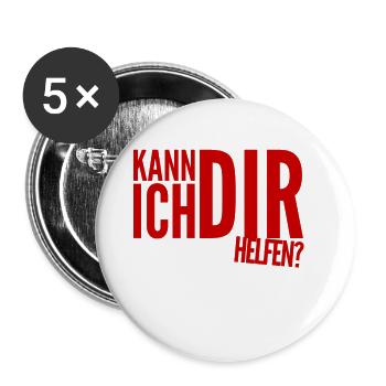 ich unterstütze dich - Buttons groß 56 mm (5er Pack) - Weiß - Vorne