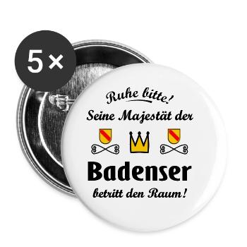 Das schöne Badnerland - Buttons groß 56 mm (5er Pack) - Weiß - Vorne