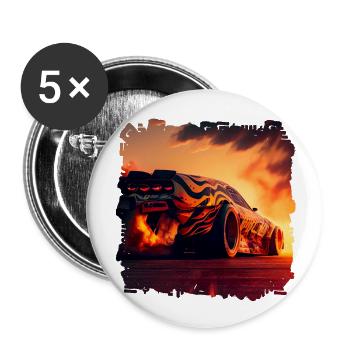 Acceleration race is a motorsport - Buttons large 2.2''/56 mm (5-pack) - white - Front