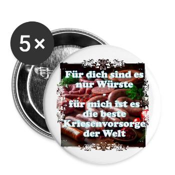 Krisenprävention ist heute wichtiger denn je - Buttons groß 56 mm (5er Pack) - Weiß - Vorne