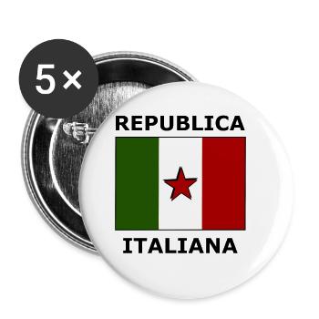 The Republic of Italy - Buttons large 2.2''/56 mm (5-pack) - white - Front