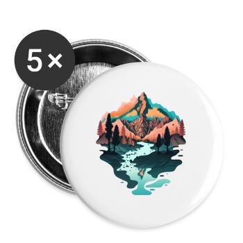 SURREAL - Buttons large 2.2''/56 mm (5-pack) - white - Front