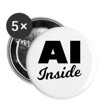 Die Cyber Profis - Buttons groß 56 mm (5er Pack) - Weiß - Vorne