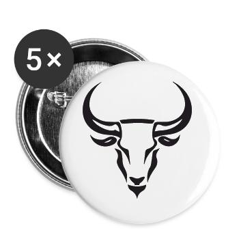 Astrologie Stier Sternzeichen Taurus Mythologie - Buttons groß 56 mm (5er Pack) - Weiß - Vorne