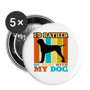 Ariège Pointer Hund Lover Silhouette Vintage Sunset - Buttons groß 56 mm (5er Pack) - Weiß - Vorne