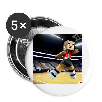 « His Airness » dans Pixel-Land! Chemise de basket-ball - Lot de 5 grands badges (56 mm) - blanc - Devant