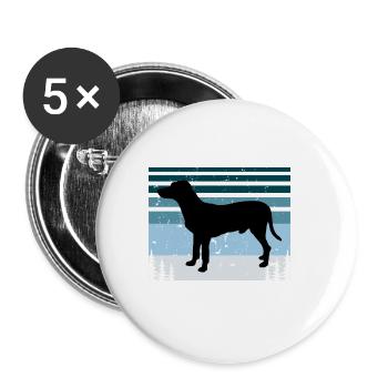 Chien Francais Blanc Et Noir Dog Silhouette Retro - Buttons large 2.2''/56 mm (5-pack) - white - Front