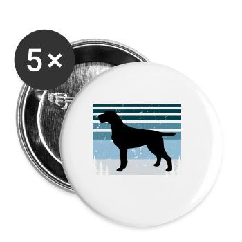 Cesky Fousek Dog Lover Silhouette Vintage Sunset - Lot de 5 grands badges (56 mm) - blanc - Devant