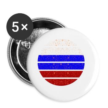 Zuhause in Rußland - Buttons groß 56 mm (5er Pack) - Weiß - Vorne