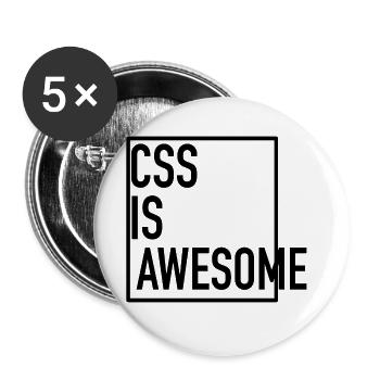 CSS is Awesome! (Even When It Overflows) - Buttons groß 56 mm (5er Pack) - Weiß - Vorne