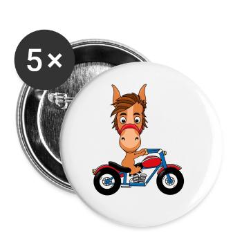 PFERD - PONY - BIKER - Buttons groß 56 mm (5er Pack) - Weiß - Vorne