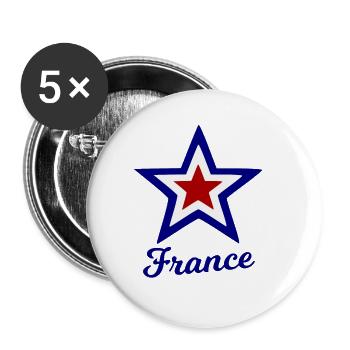 La maison en France - Lot de 5 grands badges (56 mm) - blanc - Devant