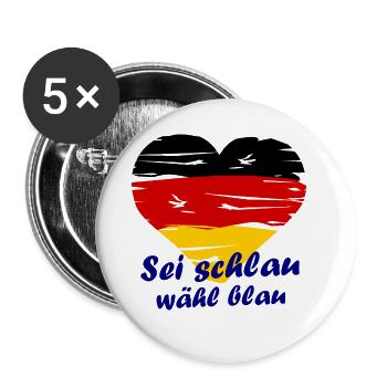 Die deutsche Wahlkampf Alternative - Buttons groß 56 mm (5er Pack) - Weiß - Vorne